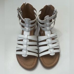 🎀 NWT Girls White Gladiator Sandals Size 13